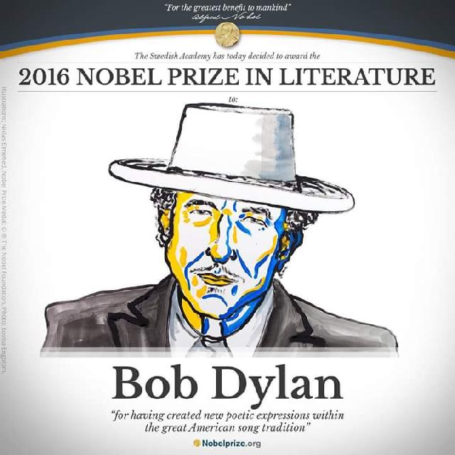 Στον Bob Dylan to Νόμπελ Λογοτεχνίας 2016